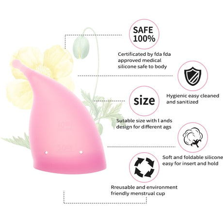 Comfortabele siliconen menstruatiecup voor jou