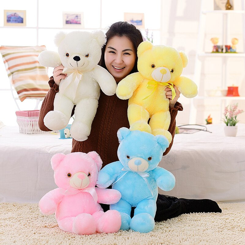 LED Lichtgevende Knipperende Teddybeer in Pluche Schattig Knus