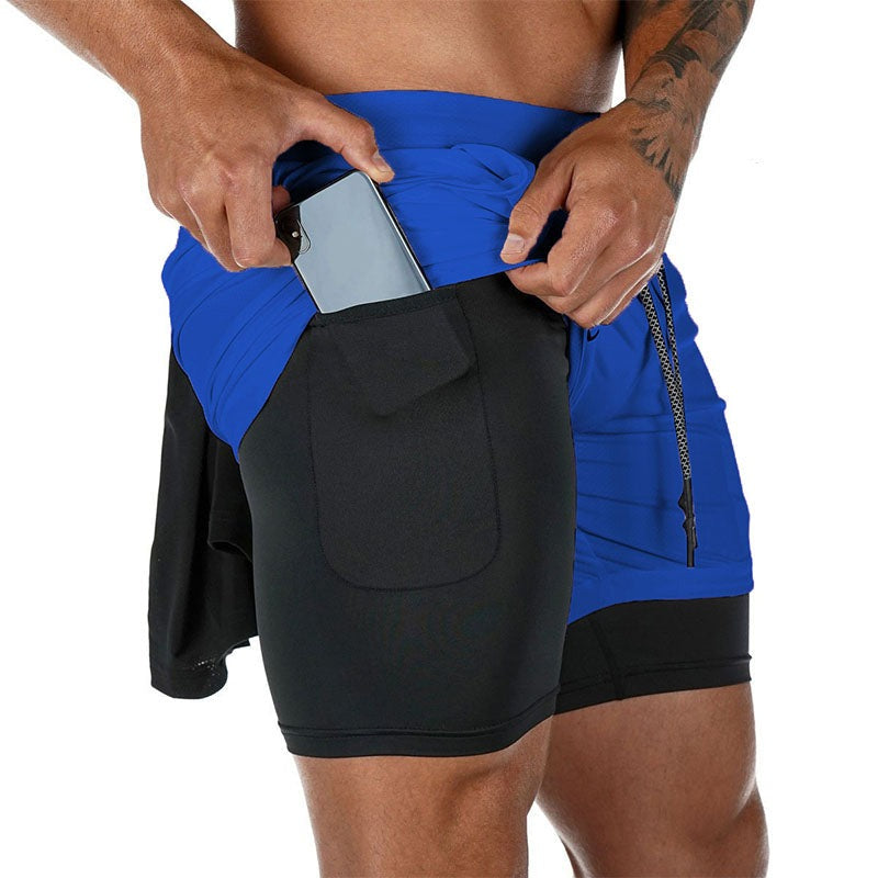 Trainingsshorts met binnenbroek voor mannen