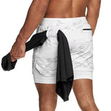 Trainingsshorts met binnenbroek voor mannen