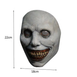 Wit horrormasker - Perfect voor Halloweenfeestjes en griezelige decoraties
