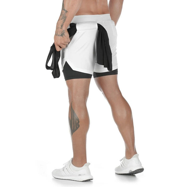 Trainingsshorts met binnenbroek voor mannen